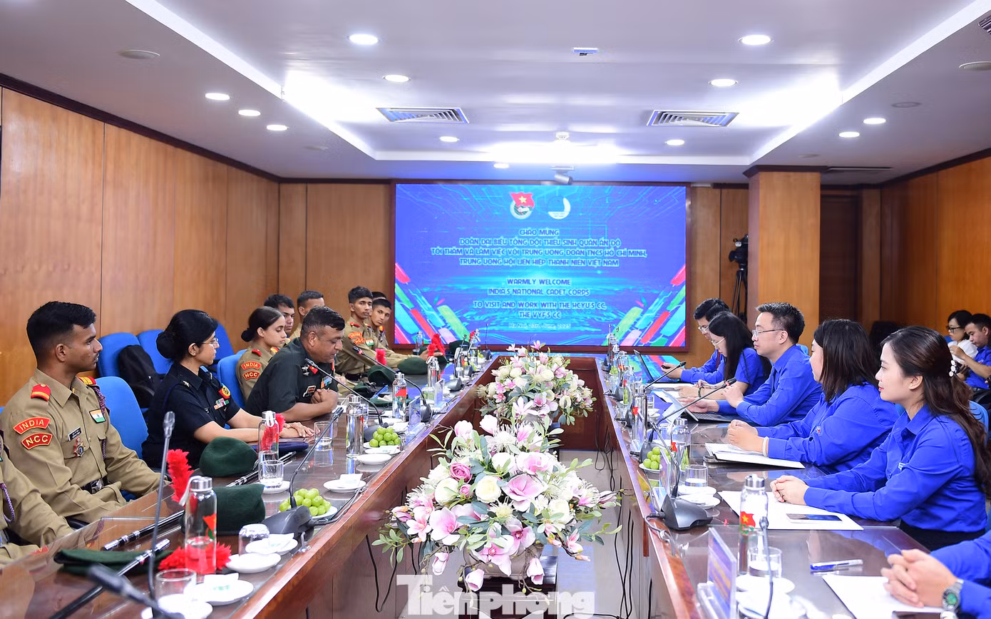 Quang cảnh buổi tiếp. Ảnh: Xuân Tùng