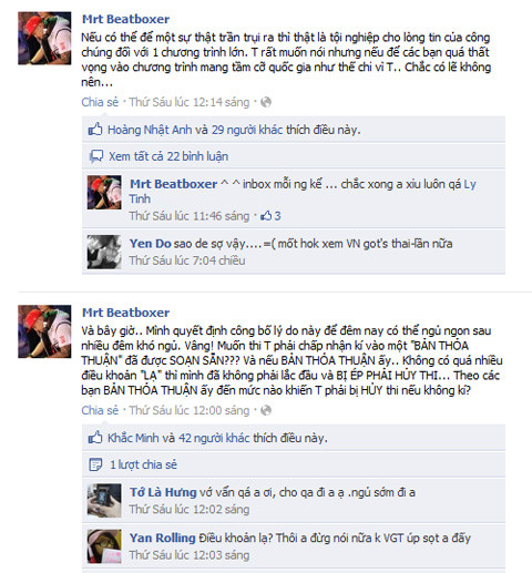 Ảnh chụp từ facebook của Nguyễn Cường – Mr.T. Ảnh chụp từ facebook của Nguyễn Cường – Mr.T