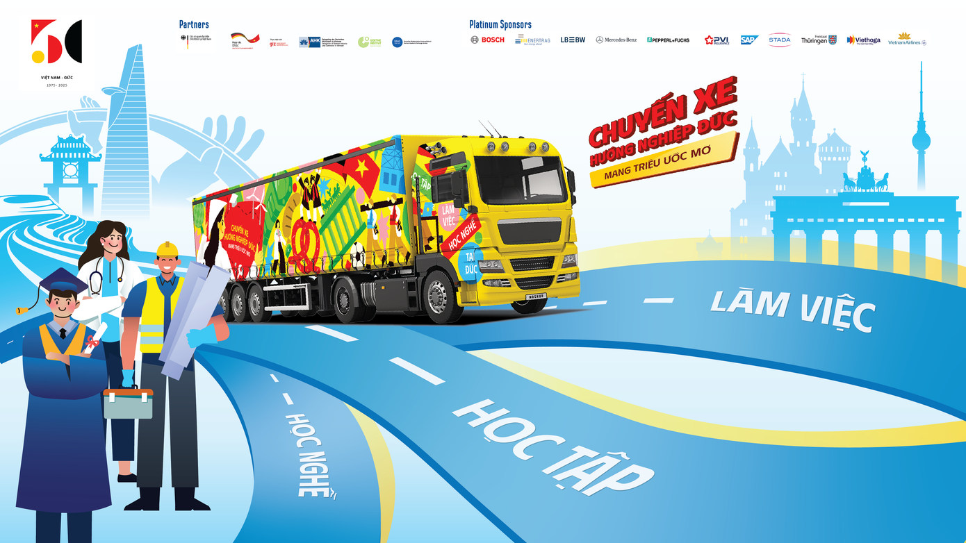 “Chuyến xe Hướng nghiệp” xuất phát tại Hà Nội và di chuyển qua 20 tỉnh, thành phố trên cả nước trước khi kết thúc hành trình tại TPHCM.