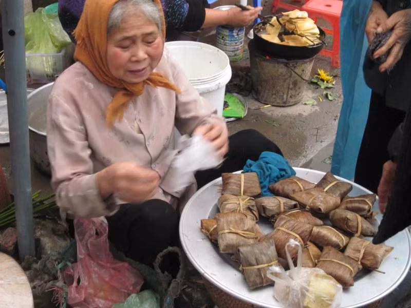 Hàng bánh gai, một thức quà quê bình dị ngày tết