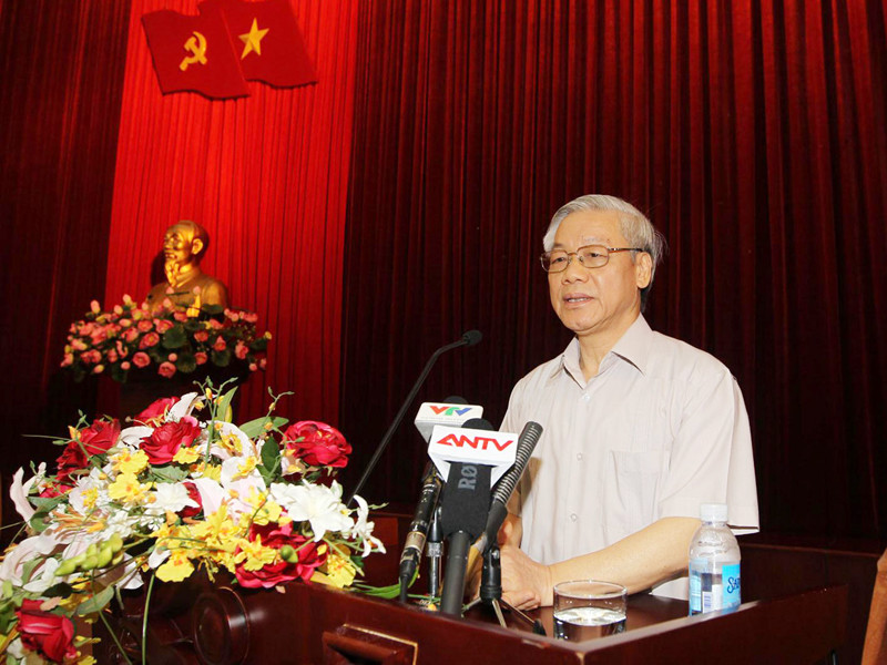 Tổng Bí thư Nguyễn Phú Trọng phát biểu tại hội nghị Ảnh: TTXNV. Tổng Bí thư Nguyễn Phú Trọng phát biểu tại hội nghị Ảnh: TTXNV