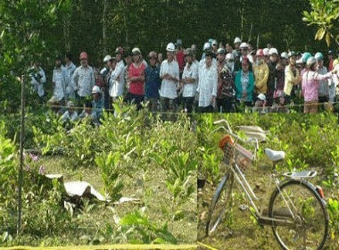 Hiện trường nơi nạn nhân Bửu bị sát hại. Hiện trường nơi nạn nhân Bửu bị sát hại