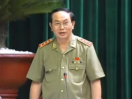 Thượng tướng, Bộ trưởng Bộ Công an Trần Đại Quang trả lời chất vấn trước Quốc hội chiều 14 - 6