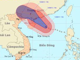 Ngày mai vùng ven biển vịnh Bắc Bộ ảnh hưởng bởi bão số 7 - bão Utor.
