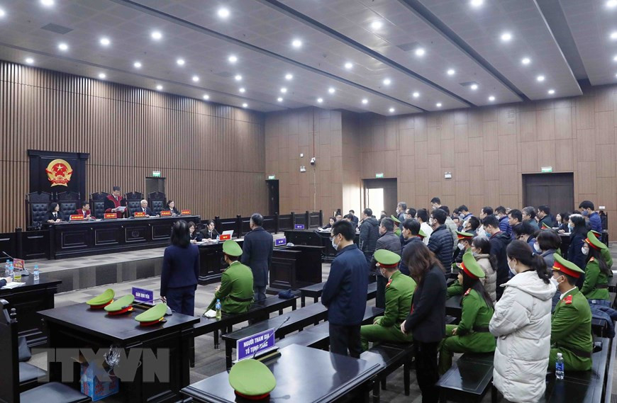 Quang cảnh buổi tuyên án. (Ảnh: Phạm Kiên/TTXVN) Quang cảnh buổi tuyên án. (Ảnh: Phạm Kiên/TTXVN)