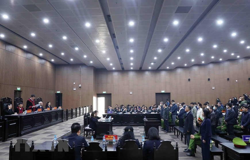 Quang cảnh buổi tuyên án. (Ảnh: Phạm Kiên/TTXVN) Quang cảnh buổi tuyên án. (Ảnh: Phạm Kiên/TTXVN)