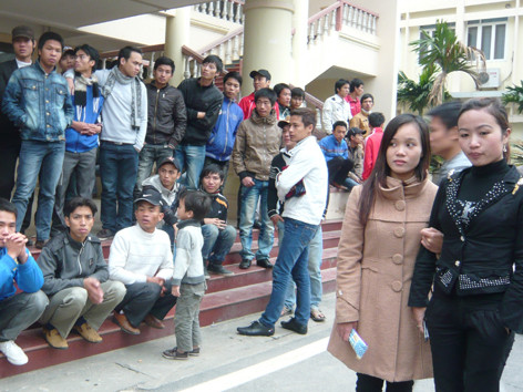 Sau một thời gian dài chờ đợi, những lao động này đang có cơ hội sang Hàn Quốc làm việc. Ảnh: Phong Cầm