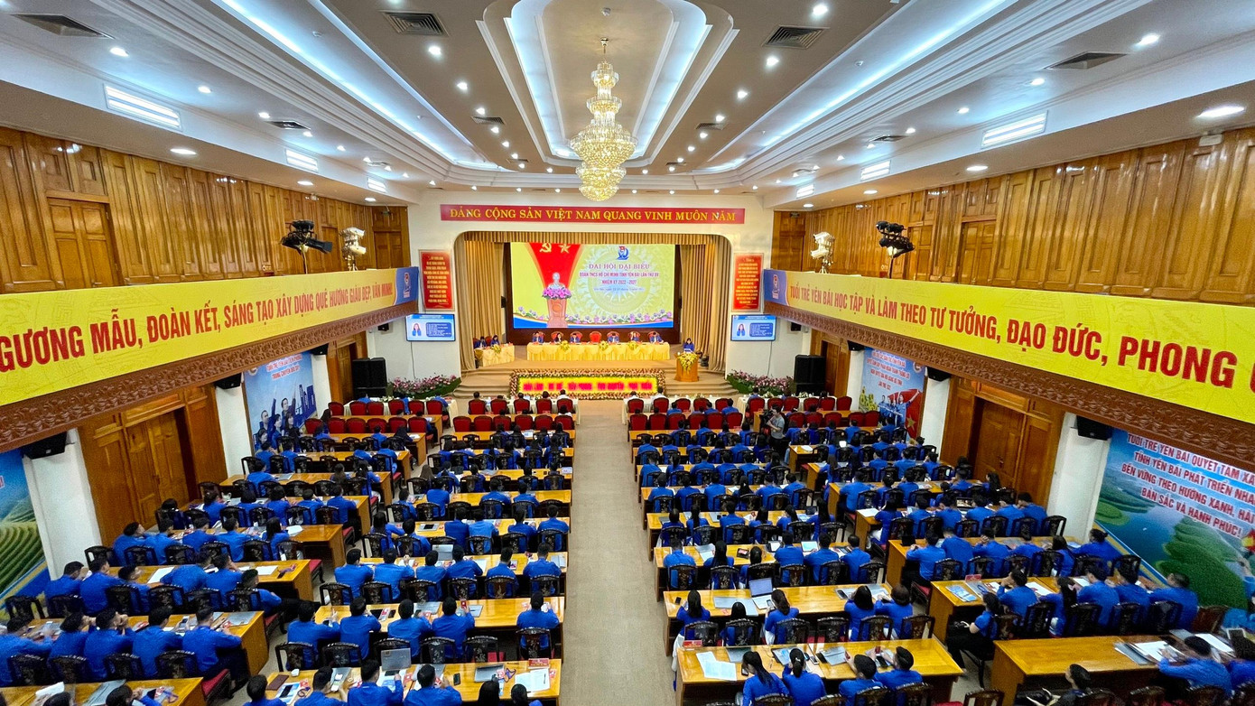 Đại hội đại biểu Đoàn TNCS Hồ Chí Minh tỉnh Yên Bái khóa XV, nhiệm kỳ 2022 - 2027. Ảnh: Như Ý Đại hội đại biểu Đoàn TNCS Hồ Chí Minh tỉnh Yên Bái khóa XV, nhiệm kỳ 2022 - 2027. Ảnh: Như Ý