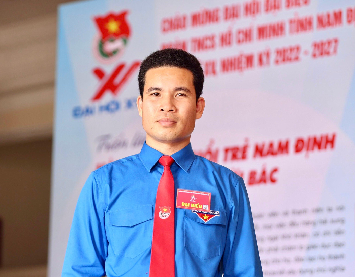 Anh Triệu Văn Thái - Bí thư Tỉnh Đoàn Nam Định khóa XV, nhiệm kỳ 2022 - 2027. Ảnh: Như Ý