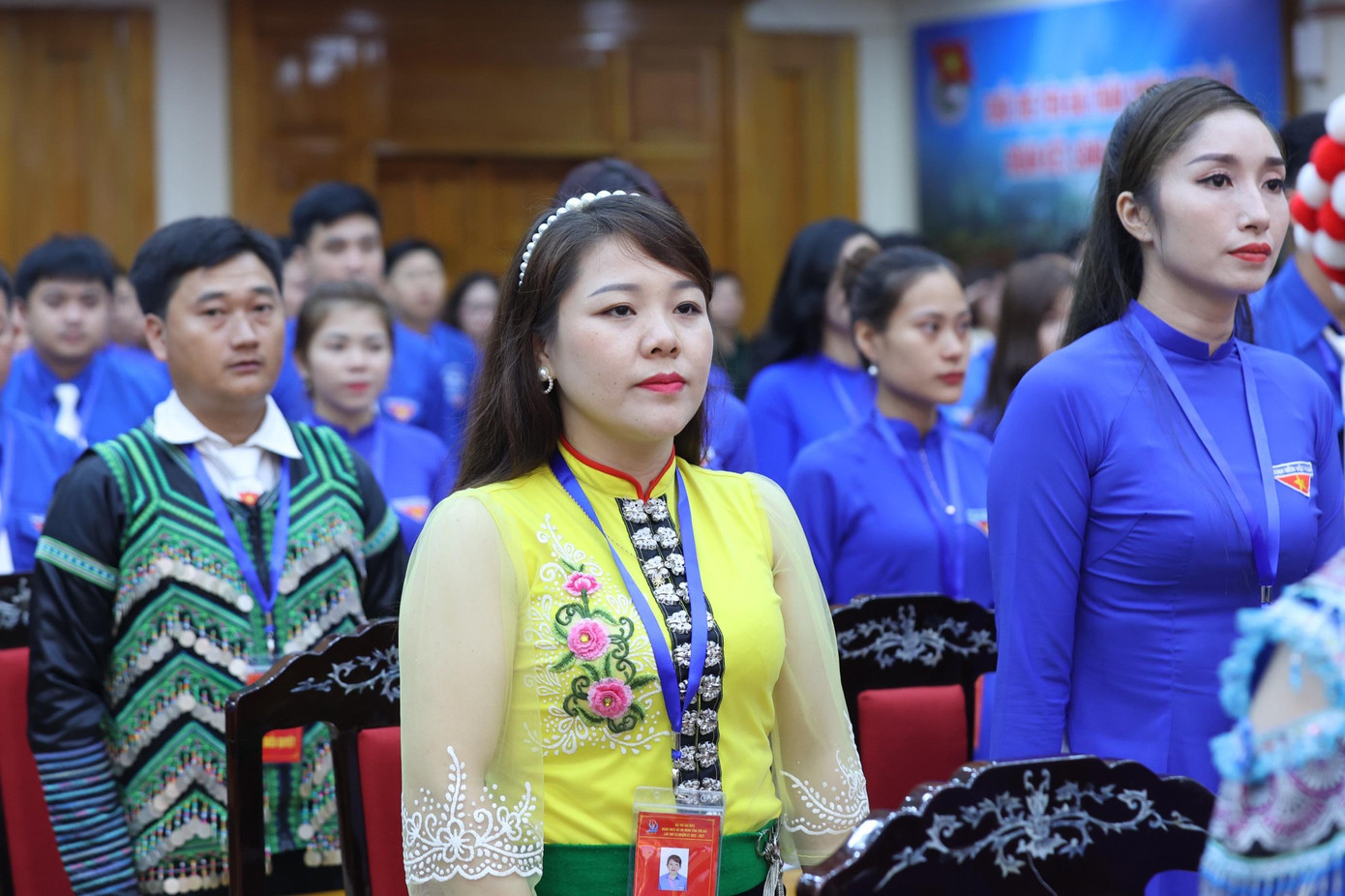 Các đại biểu dân tộc thiểu số tại đại hội. Ảnh: Như Ý Các đại biểu dân tộc thiểu số tại đại hội. Ảnh: Như Ý