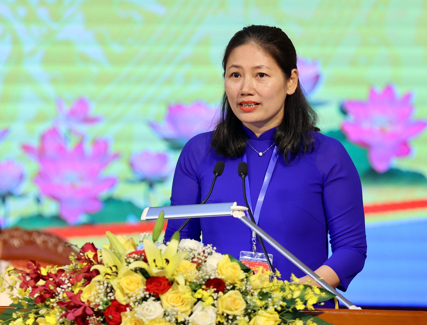 Chị Đoàn Thị Thanh Tâm, Bí thư Tỉnh Đoàn Yên Bái khóa XIV phát biểu khai mạc phiên trọng thể. Ảnh: Như Ý Chị Đoàn Thị Thanh Tâm, Bí thư Tỉnh Đoàn Yên Bái khóa XIV phát biểu khai mạc phiên trọng thể. Ảnh: Như Ý