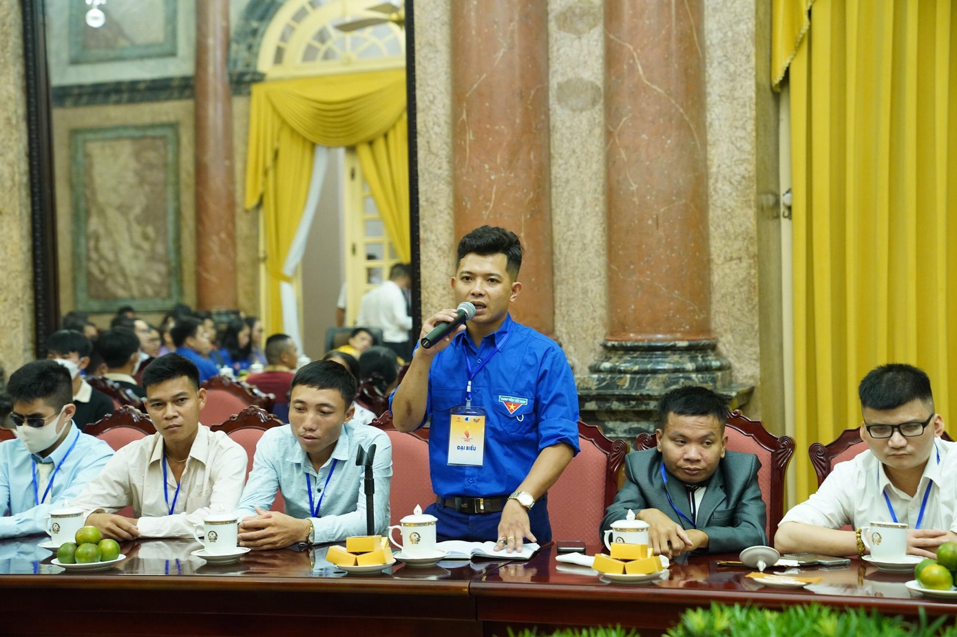 Các đại biểu thanh niên khuyết tật tại buổi gặp mặt. Các đại biểu thanh niên khuyết tật tại buổi gặp mặt.