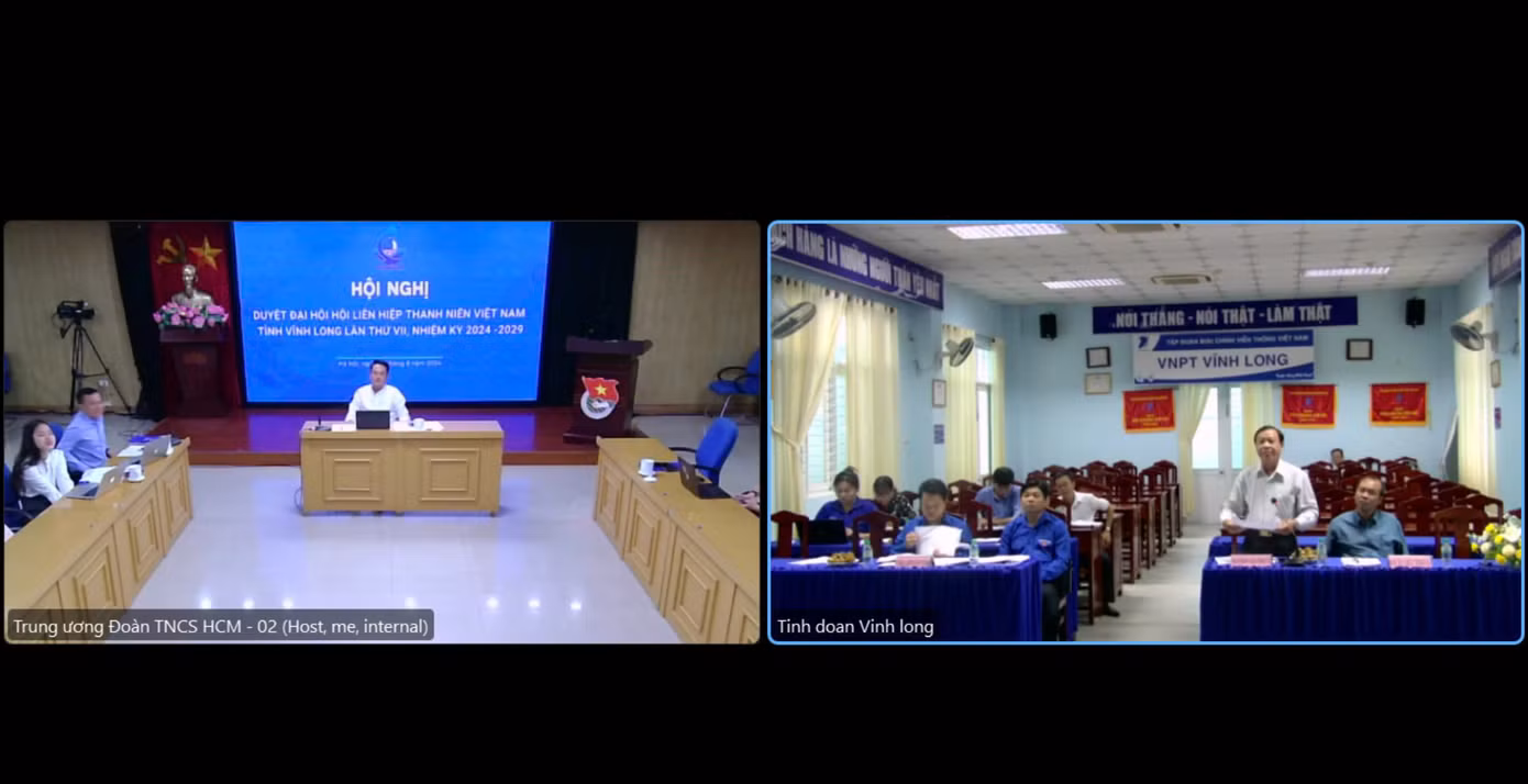 Hội nghị kết nối trực tuyến đến Tỉnh Đoàn Vĩnh Long
