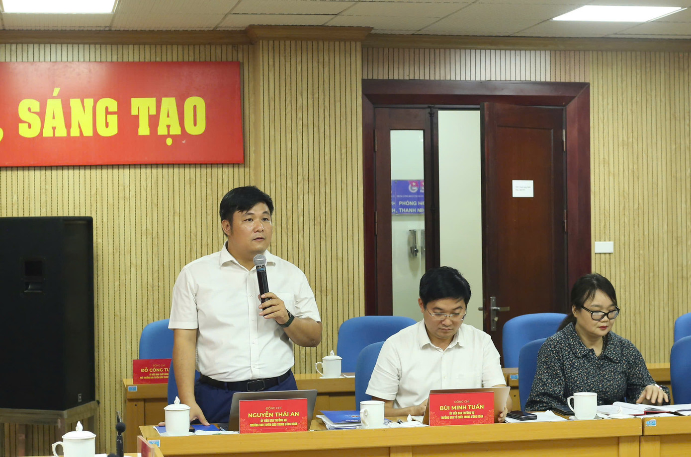 Anh Nguyễn Thái An - Trưởng ban Tuyên giáo T.Ư Đoàn. Ảnh: Bảo Anh