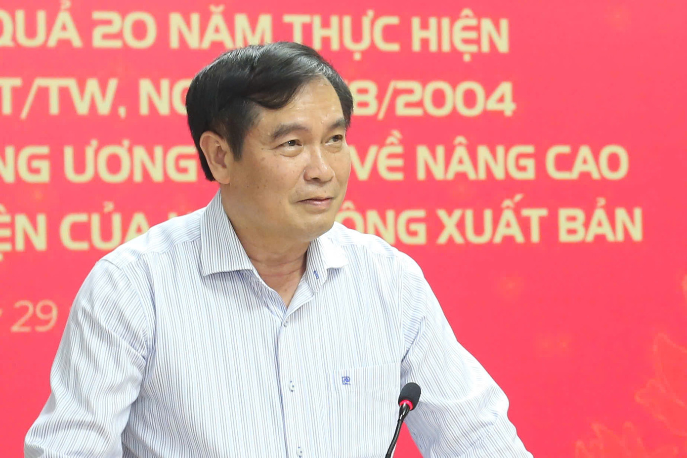 Phó Trưởng Ban Tuyên giáo T.Ư Phan Xuân Thủy kết luận buổi làm việc. Ảnh: Bảo Anh