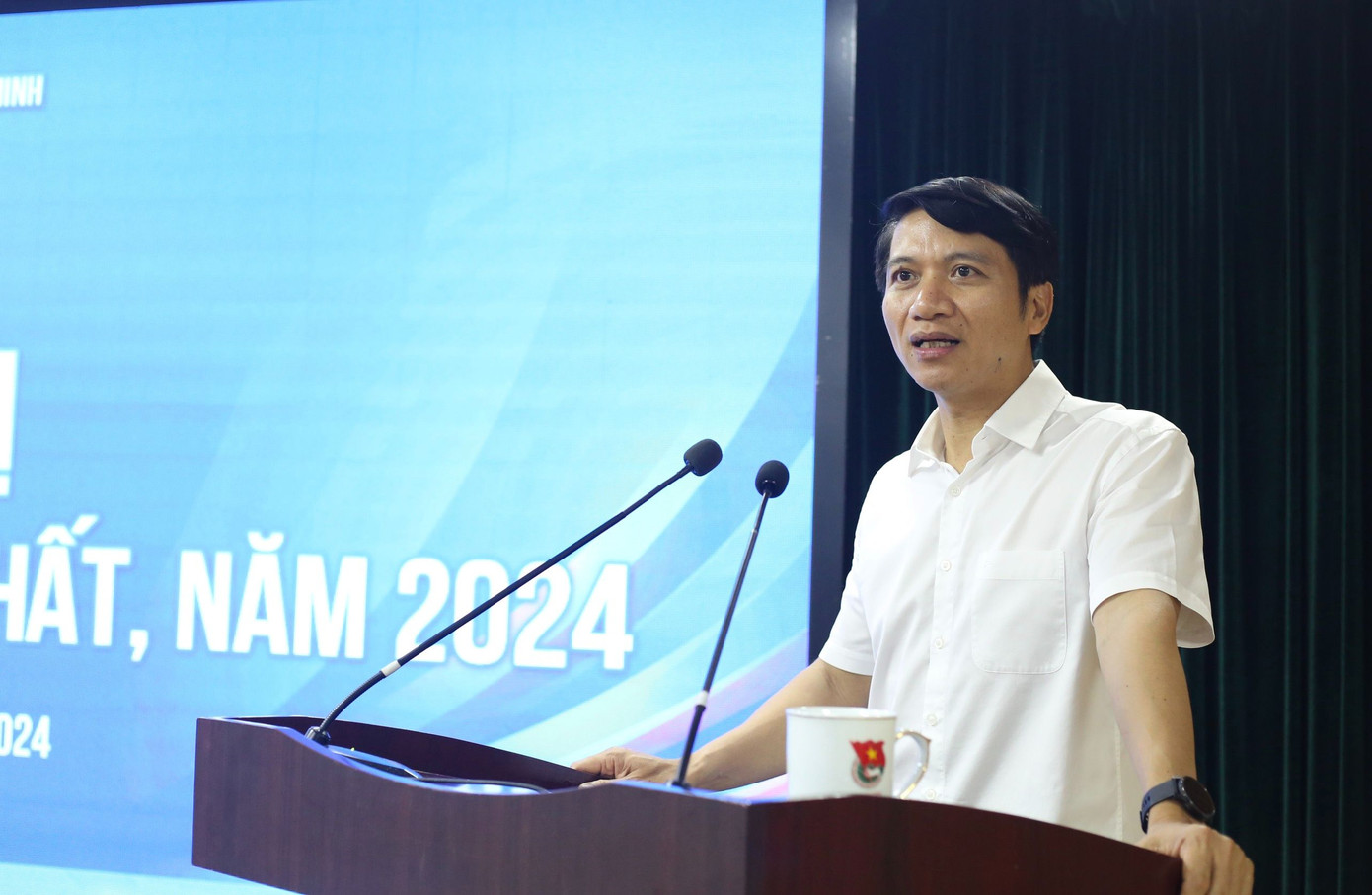 Anh Nguyễn Ngọc Lương - Bí thư thường trực T.Ư Đoàn, Chủ tịch T.Ư Hội LHTN Việt Nam phát biểu tại hội nghị. Ảnh: Bảo Anh Anh Nguyễn Ngọc Lương - Bí thư thường trực T.Ư Đoàn, Chủ tịch T.Ư Hội LHTN Việt Nam phát biểu tại hội nghị. Ảnh: Bảo Anh