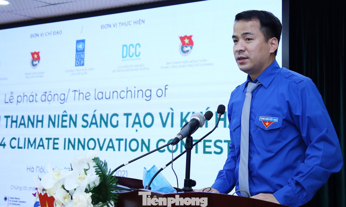 Bí thư T.Ư Đoàn Ngô Văn Cương phát biểu tại chương trình. Ảnh: Lâm Đăng Hải