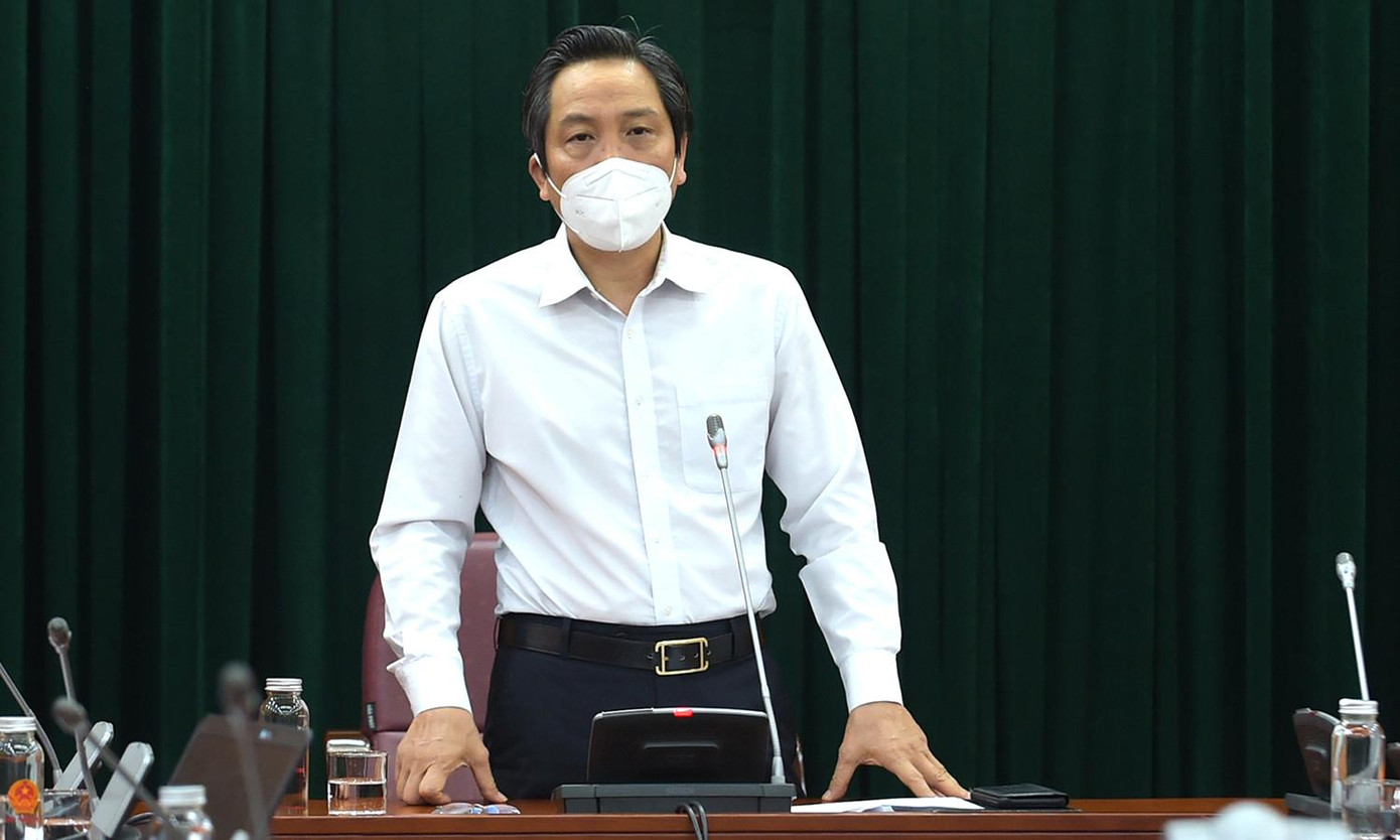 Thứ trưởng Bộ Nội Vụ Trần Anh Tuấn chủ trì hội nghị. Ảnh: Xuân Tùng Thứ trưởng Bộ Nội Vụ Trần Anh Tuấn chủ trì hội nghị. Ảnh: Xuân Tùng