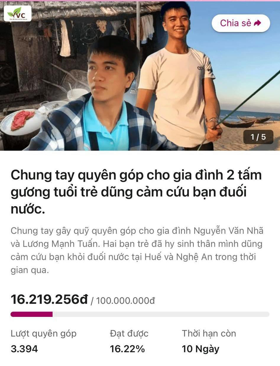 Chị Đỗ Thị Kim Hoa cho biết chiến dịch không giới hạn số tiền gây quỹ.