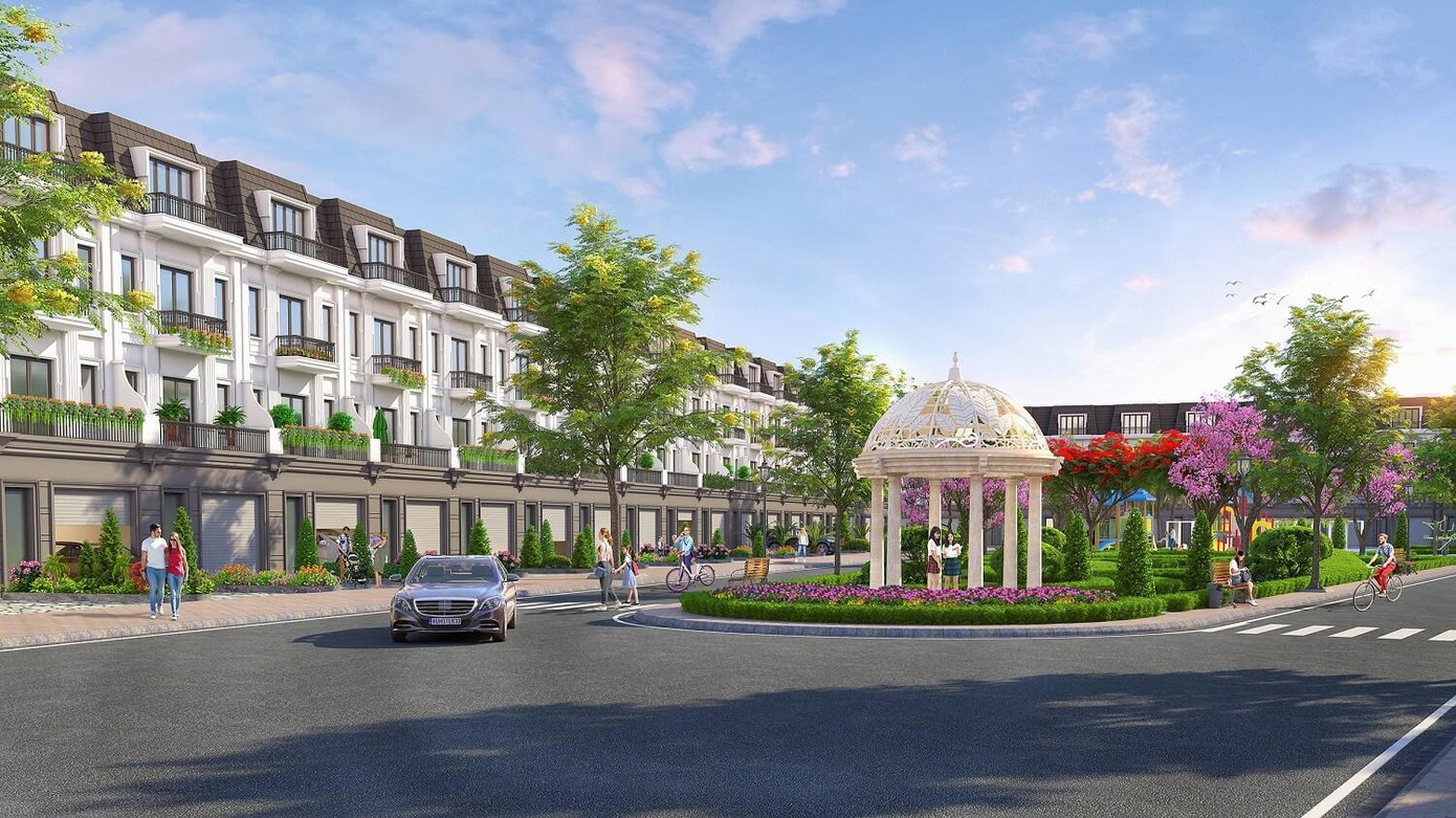 Không gian phố vườn compound mang đến không gian yên tĩnh riêng tư cho gia chủ.