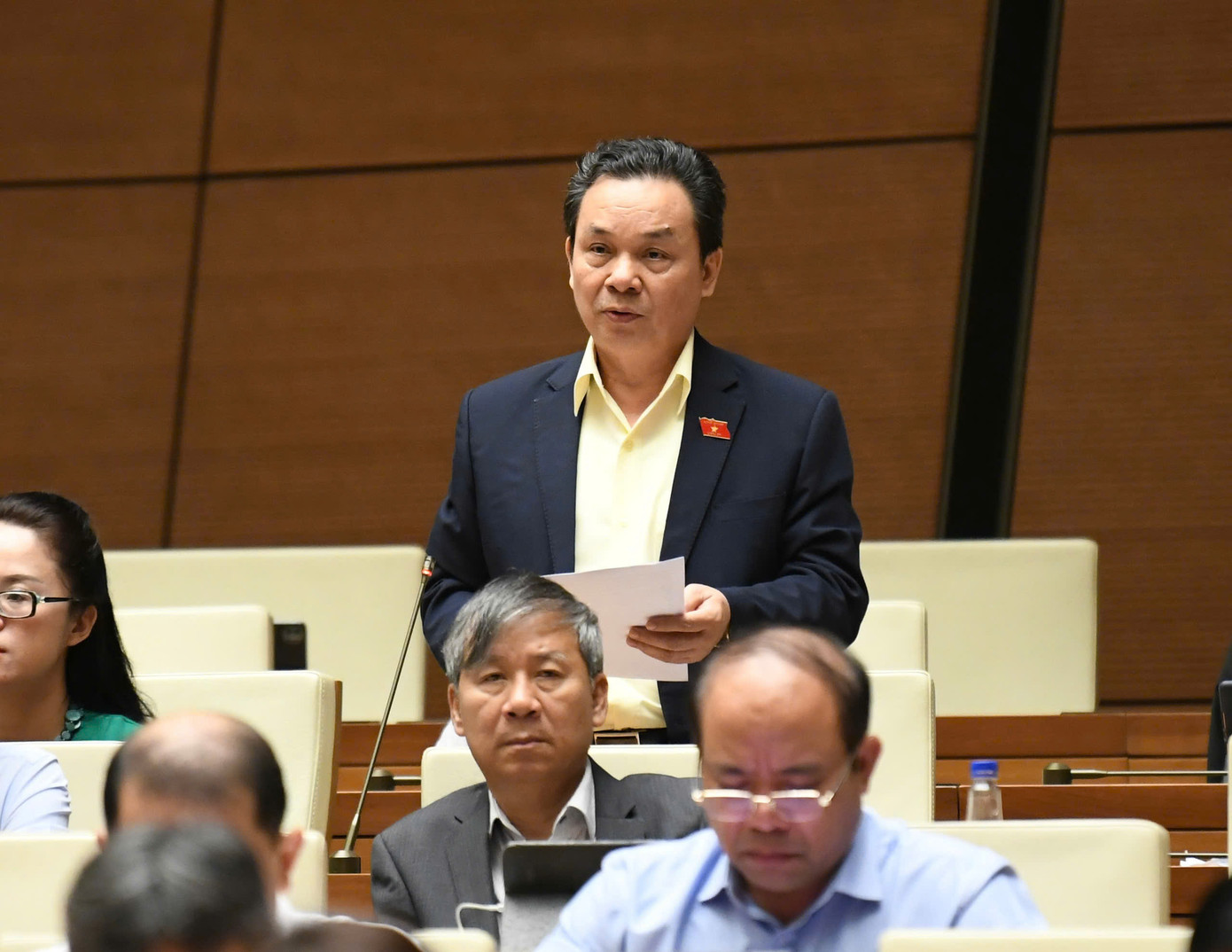Đại biểu Hoàng Văn Cường (đoàn Hà Nội). Ảnh Như Ý