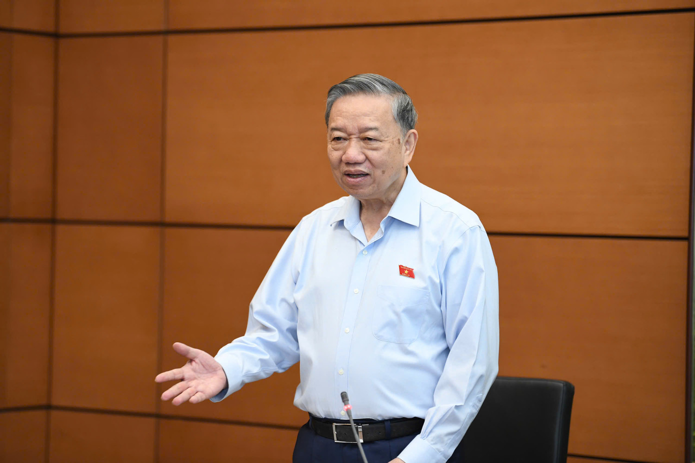 Tổng Bí thư Tô Lâm phát biểu tại phiên thảo luận ở tổ sáng 31/10. Ảnh: Như Ý Tổng Bí thư Tô Lâm phát biểu tại phiên thảo luận ở tổ sáng 31/10. Ảnh: Như Ý