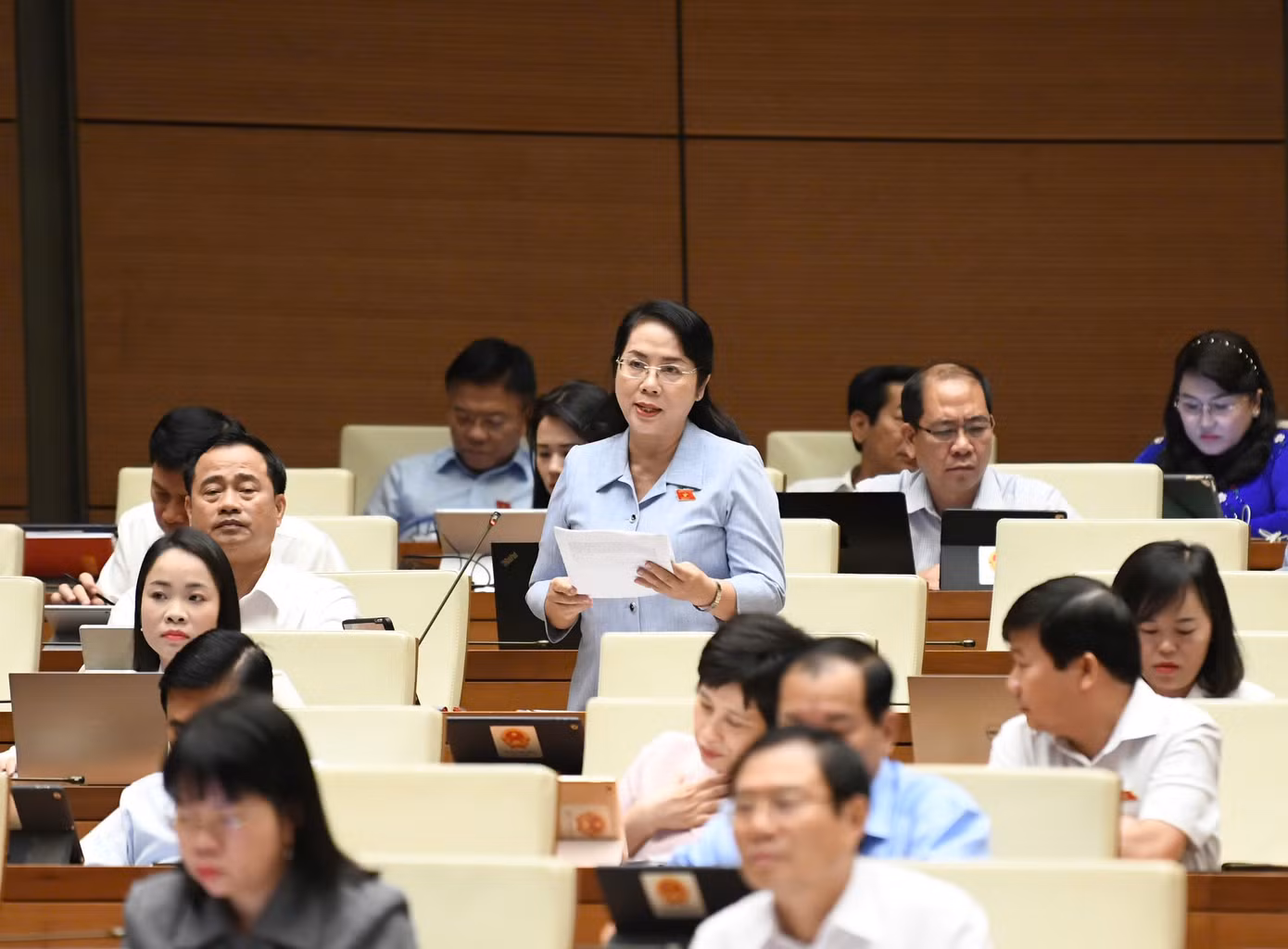 Đại biểu Trần Kim Yến (đoàn TP. HCM). Ảnh: Như Ý Đại biểu Trần Kim Yến (đoàn TP. HCM). Ảnh: Như Ý