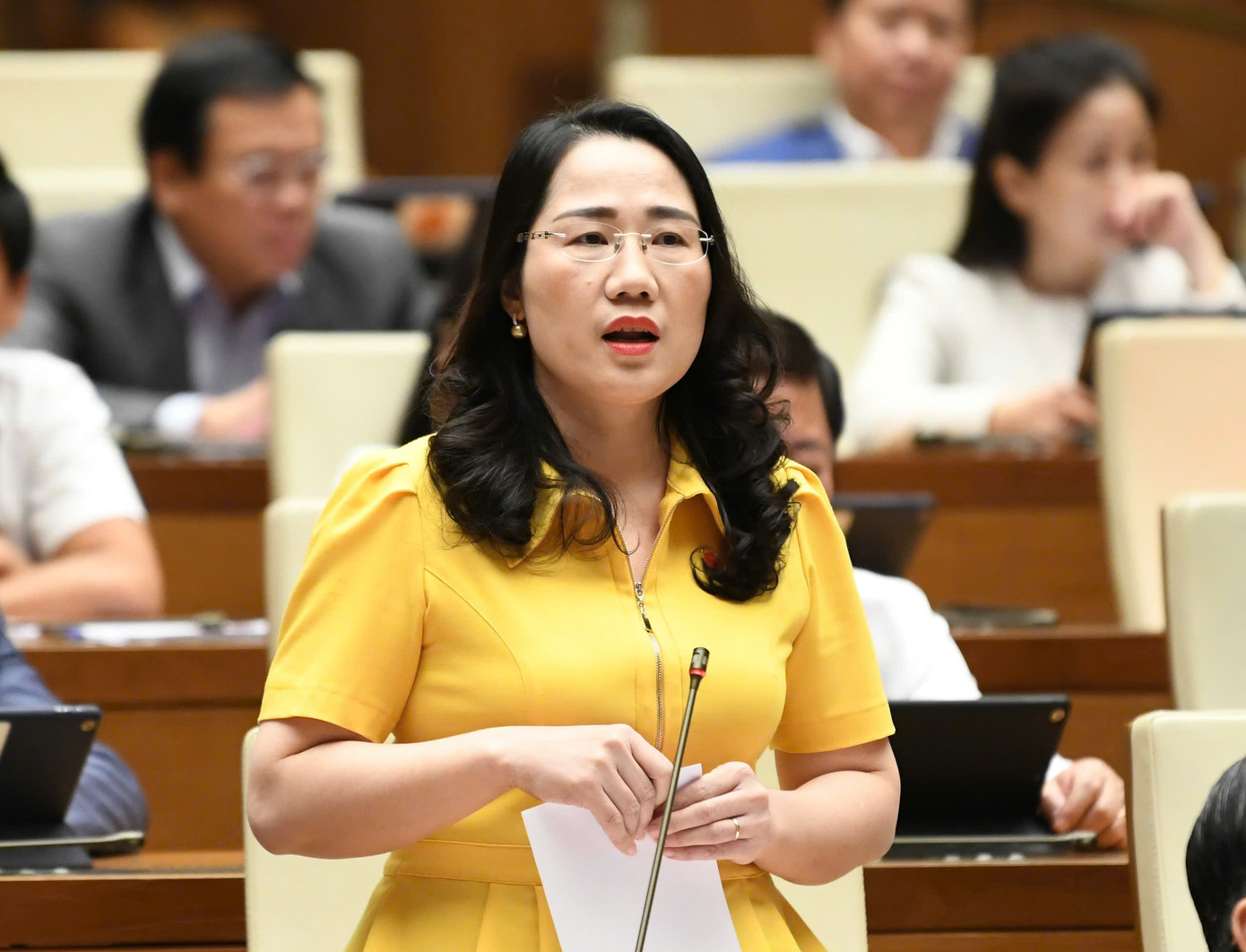 Đại biểu Nguyễn Thị Thủy (đoàn Bắc Kạn). Ảnh: Như Ý