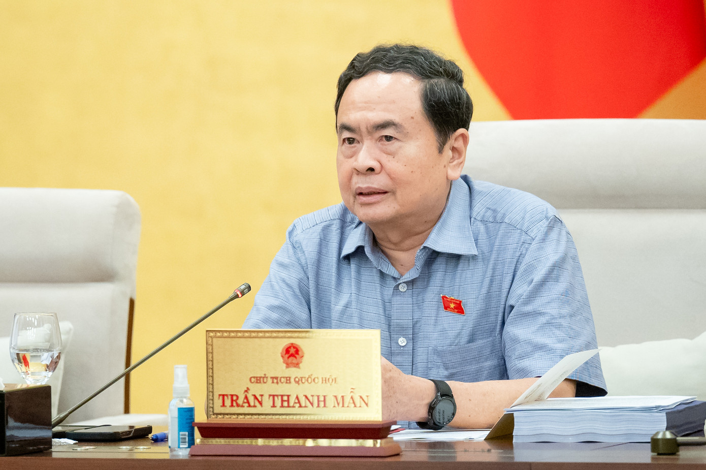 Chủ tịch Quốc hội Trần Thanh Mẫn tại phiên họp Chủ tịch Quốc hội Trần Thanh Mẫn tại phiên họp