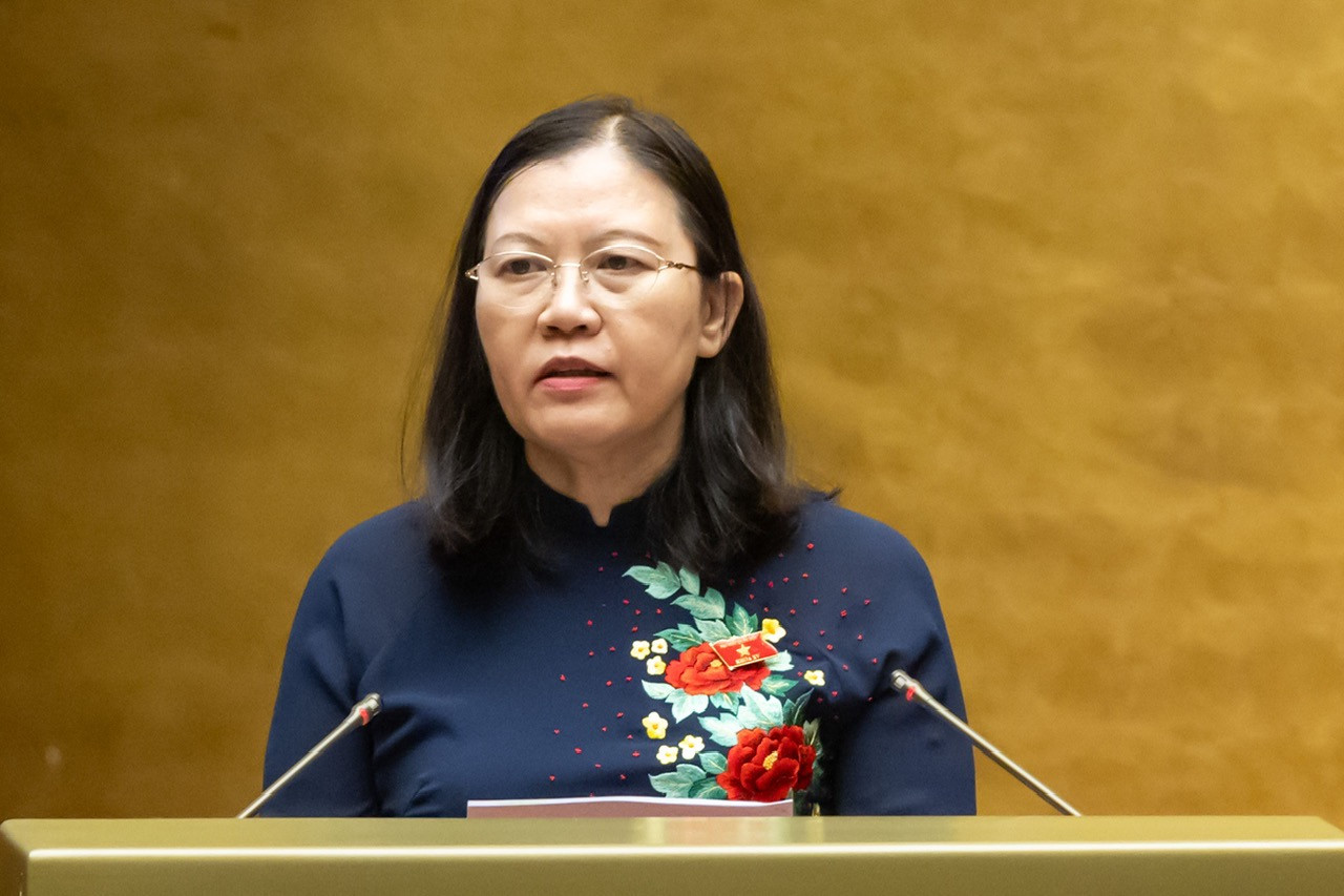 Chủ nhiệm Ủy ban Tư pháp Lê Thị Nga. Ảnh: Như Ý.