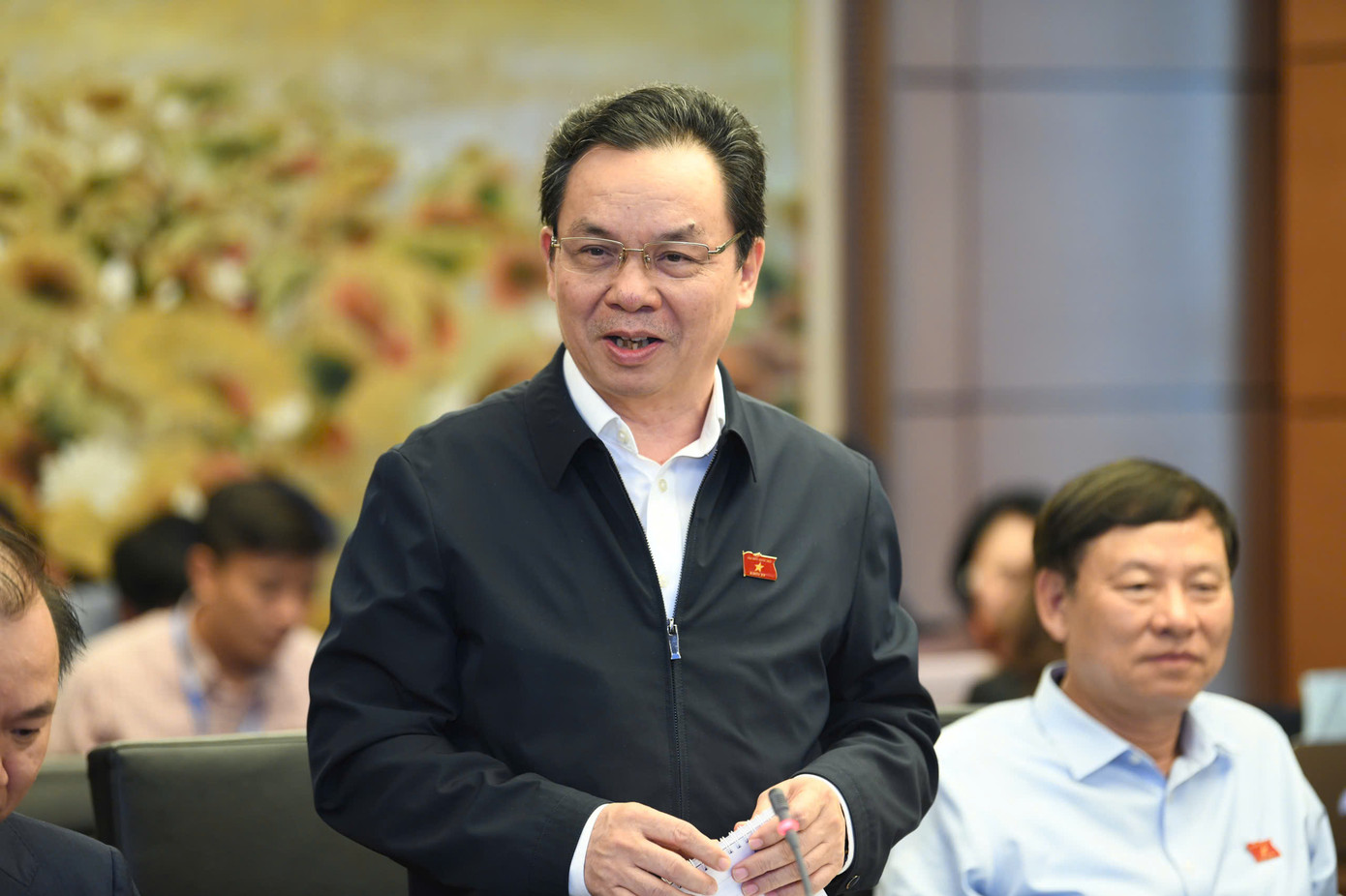 ĐBQH Hoàng Văn Cường (đoàn Hà Nội). Ảnh: Như Ý.