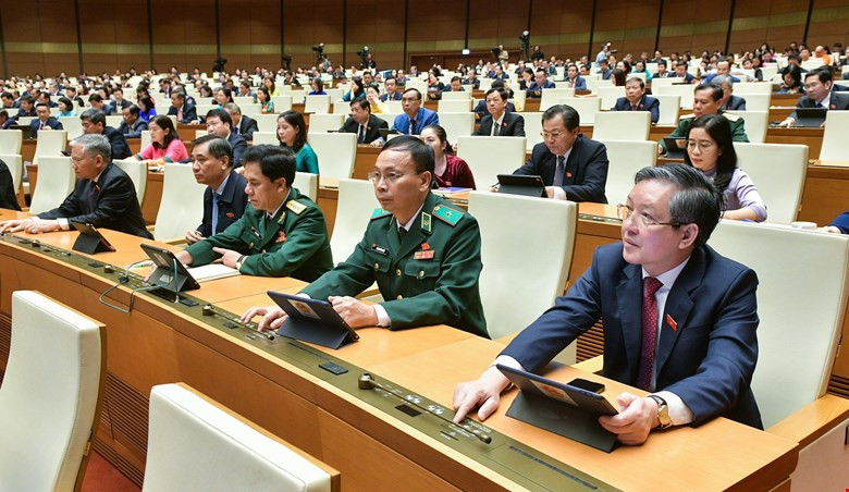 Các đại biểu tại phiên bế mạc Kỳ họp thứ 7, Quốc hội khóa XV