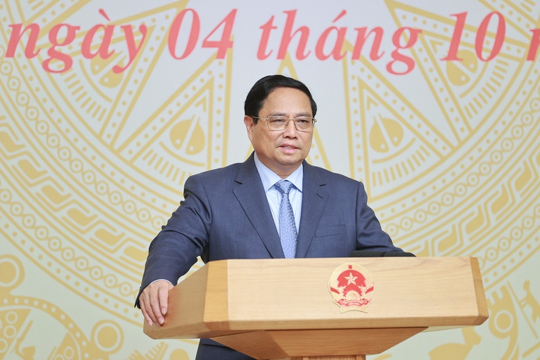 Thủ tướng Phạm Minh Chính phát biểu tại cuộc gặp mặt. Ảnh: Nhật Bắc Thủ tướng Phạm Minh Chính phát biểu tại cuộc gặp mặt. Ảnh: Nhật Bắc