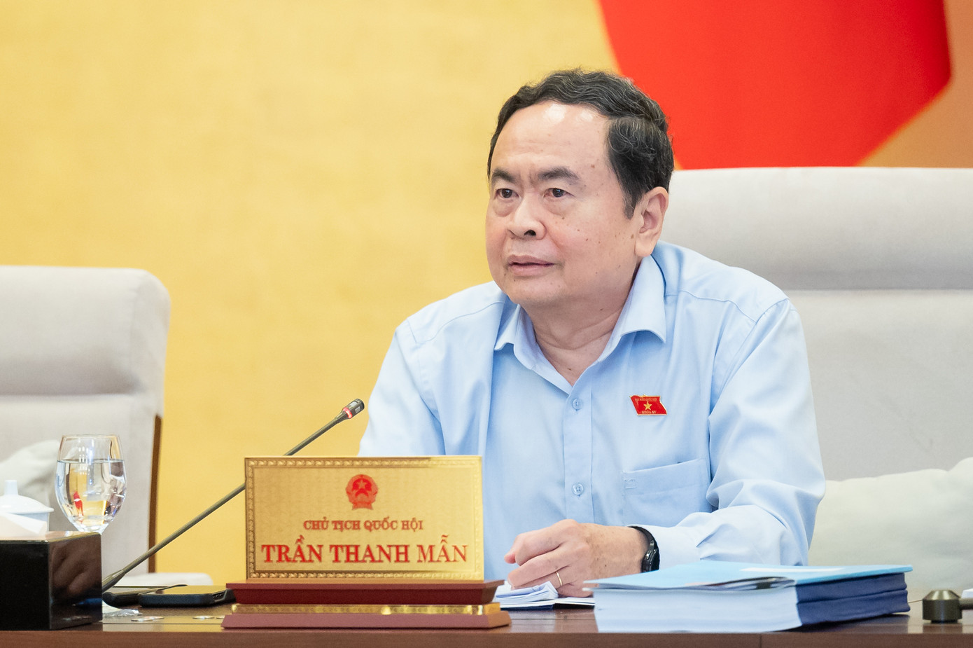 Chủ tịch Quốc hội Trần Thanh Mẫn tại phiên họp. Ảnh: QH Chủ tịch Quốc hội Trần Thanh Mẫn tại phiên họp. Ảnh: QH