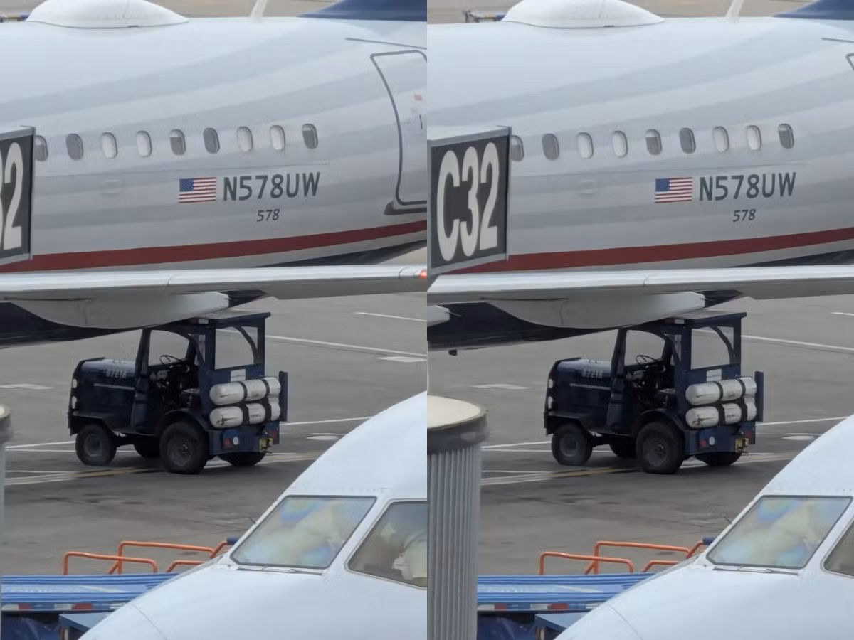 Chiếc Airbus A321 được kỹ thuật viên xác định mức độ va chạm không ảnh hưởng nghiêm trọng đến khả năng vận hành.