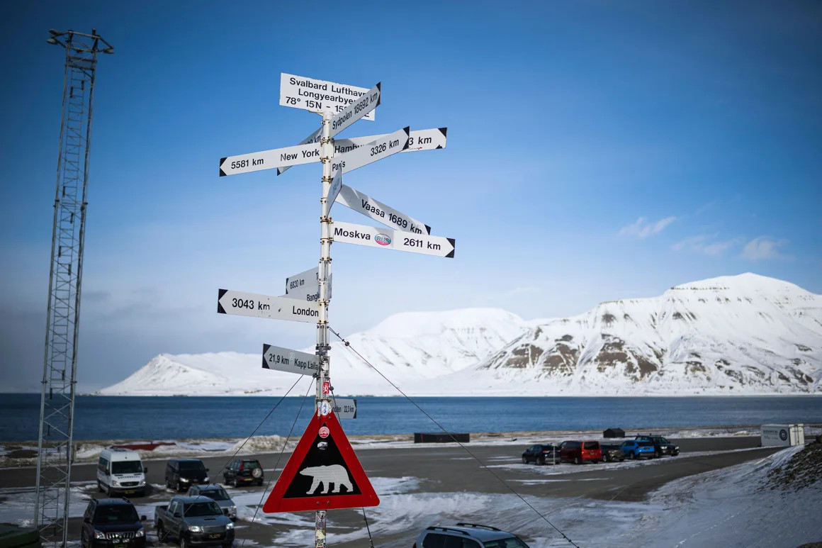 Gấu Bắc Cực là mối nguy hiểm đối với du khách đến Svalbard. Gấu Bắc Cực là mối nguy hiểm đối với du khách đến Svalbard.