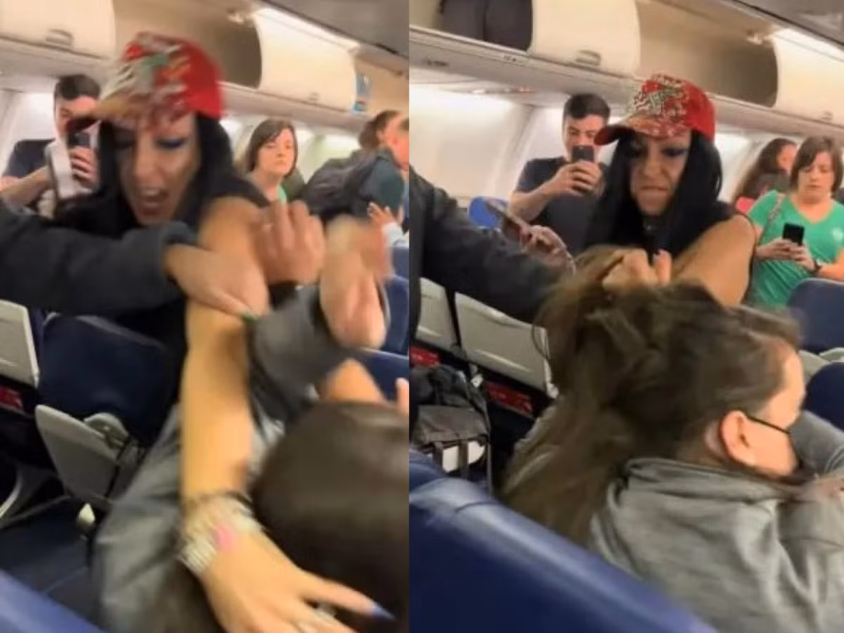 Perry đã lớn tiếng xúc phạm ngoại hình của một phụ nữ ngồi gần, túm tóc người này và không ngừng gào thét, sử dụng nhiều từ ngữ tục tĩu.