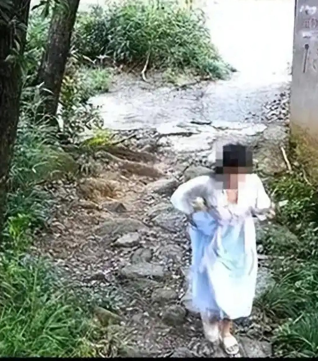 Đoạn phim giám sát cho thấy những khoảnh khắc cuối cùng của cô gái trẻ bên trong công viên. Ảnh: Baidu.