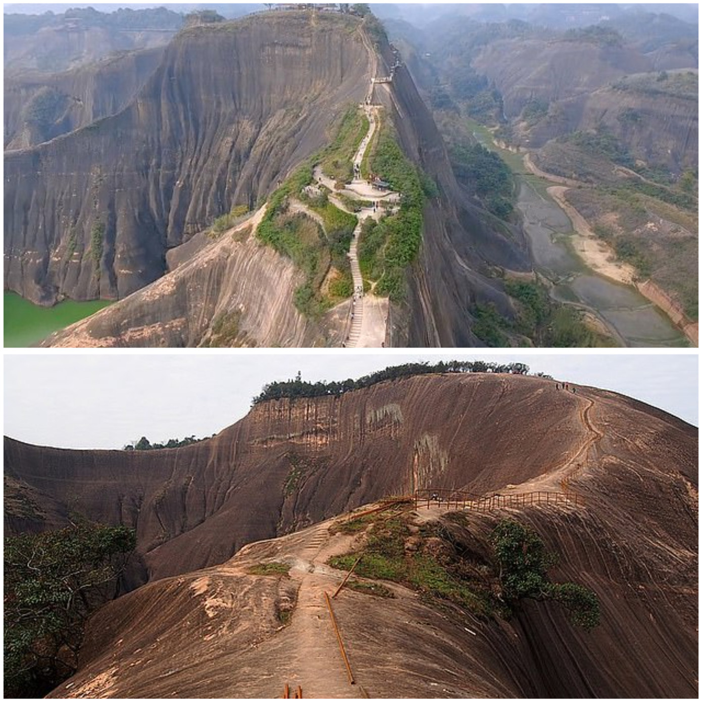 Quang cảnh tuyệt đẹp của ngọn núi "lưỡi dao" nằm ở khu thắng cảnh Gaoyi Ridge.