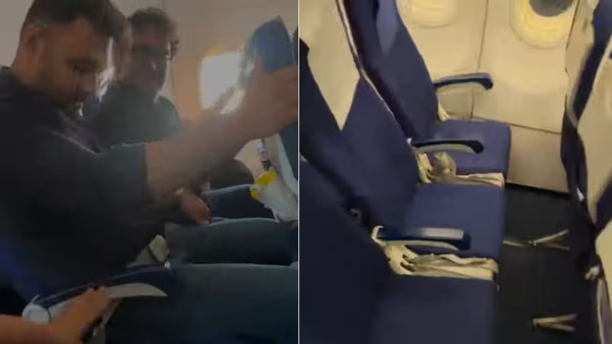 Những chiếc ghế lắc qua lắc lại khi bị đẩy.