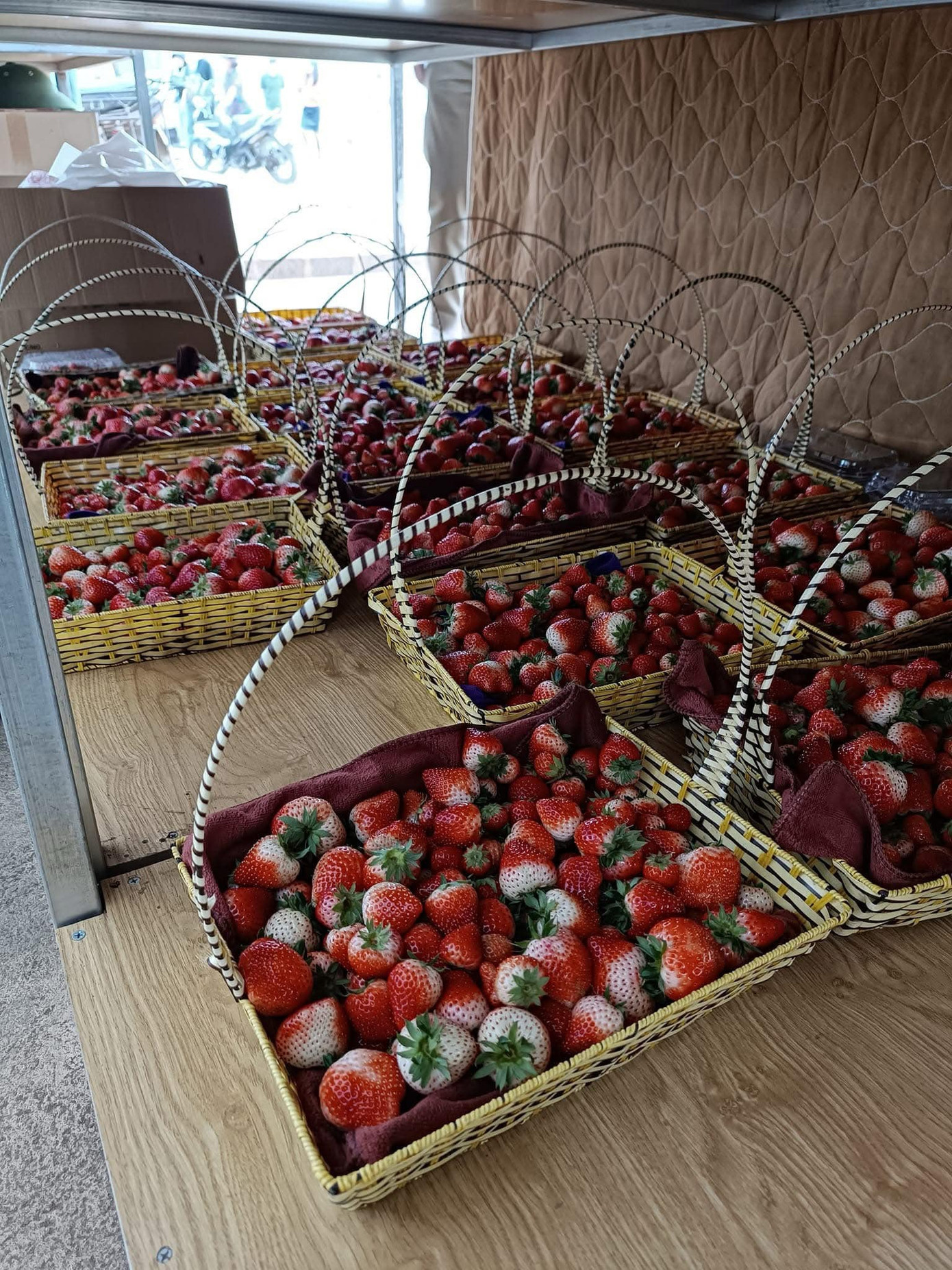 Dâu tây mới hái ở vườn tại Mộc Châu. Dâu tây mới hái ở vườn tại Mộc Châu.