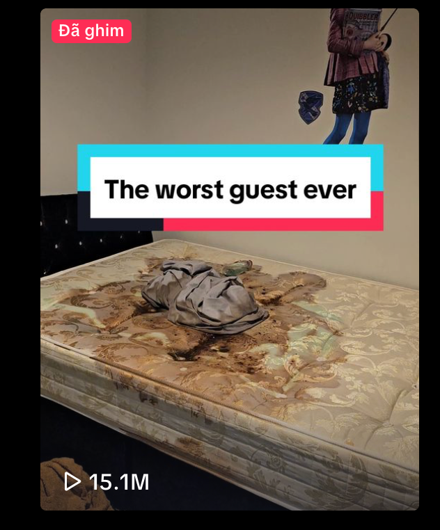 Đoạn video về hiện trường được chia sẻ trên TikTok thu hút hơn 15 triệu lượt xem. Đoạn video về hiện trường được chia sẻ trên TikTok thu hút hơn 15 triệu lượt xem.