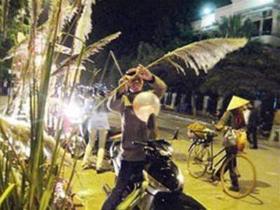 Một thanh niên vô tư bẻ hoa trên Phố Hoa Đinh Tiên Hoàng, Hà Nội ngày 1/1/2009. Ảnh : PV Ngay khi hoa anh đào Nhật Bản diễn ra ngày 6/4/2008 tại Triển lãm Giảng Võ còn chưa kết thúc, 3 cây hoa anh đào tươi chuyển từ Nhật Bản sang đã bị đám đông vặt trụi đến trơ gốc. Ảnh : Phan Kiền.