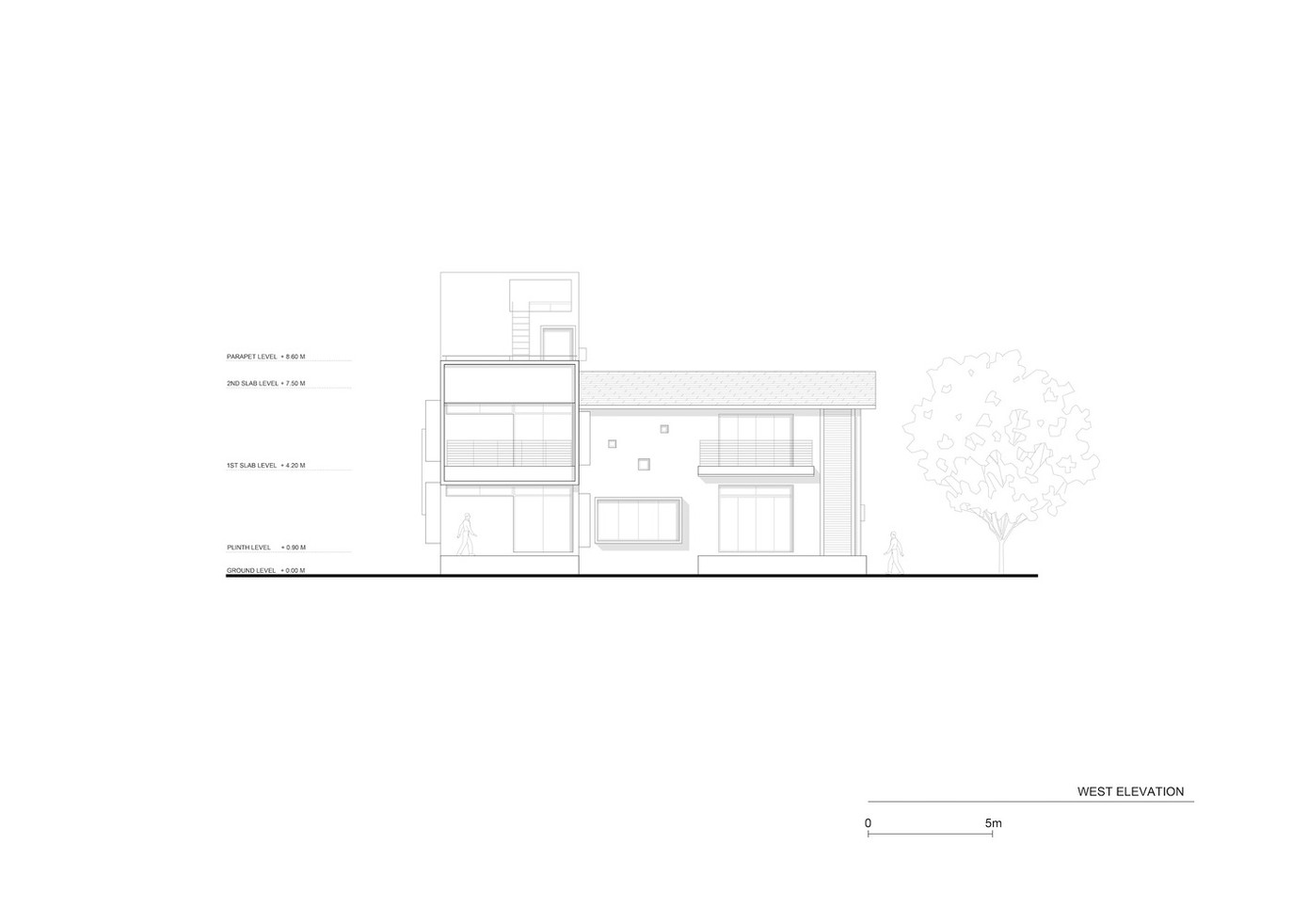 Yêu cầu của gia chủ là ngôi nhà có 4 phòng ngủ, với phòng khách và không gian ngoài trời rộng rãi, trong khi không gian riêng tư được trang bị đầy đủ.