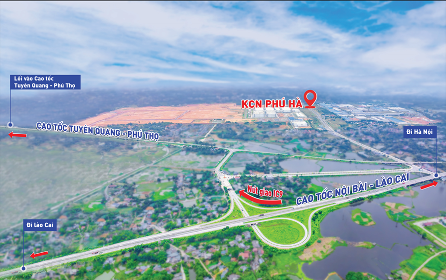 KCN Phú Hà Viglacera sở hữu hệ thống giao thông thuận lợi.