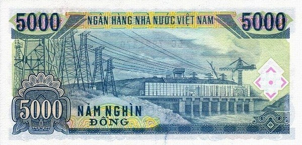Hình ảnh trên tờ 5.000 đồng (phát hành năm 1993) là phong cảnh nhà máy thủy điện Trị An, xây dựng trên sông Đồng Nai. Theo tìm hiểu, đây là công trình thủy điện mang tầm vóc quốc tế và mang tình hữu nghị Việt Nam - Liên Xô, được khánh thành và đưa vào sử dụng năm 1991. Hình ảnh trên tờ 5.000 đồng (phát hành năm 1993) là phong cảnh nhà máy thủy điện Trị An, xây dựng trên sông Đồng Nai. Theo tìm hiểu, đây là công trình thủy điện mang tầm vóc quốc tế và mang tình hữu nghị Việt Nam - Liên Xô, được khánh thành và đưa vào sử dụng năm 1991.