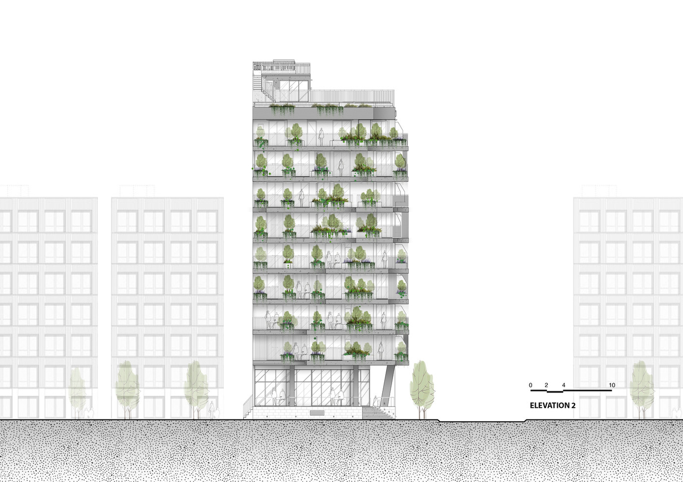 Sự kết hợp của ngôi nhà, tạo ra một cấu trúc đương đại vừa táo bạo vừa dễ tiếp cận, mang lại cảm giác ấm áp và quen thuộc.