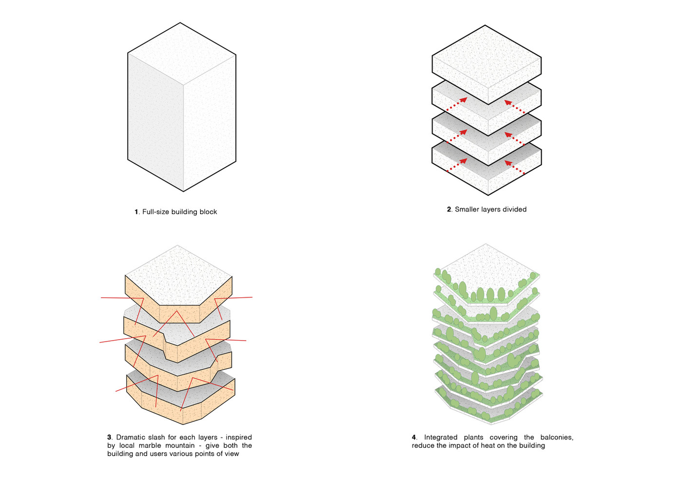 Sự kết hợp của ngôi nhà, tạo ra một cấu trúc đương đại vừa táo bạo vừa dễ tiếp cận, mang lại cảm giác ấm áp và quen thuộc.
