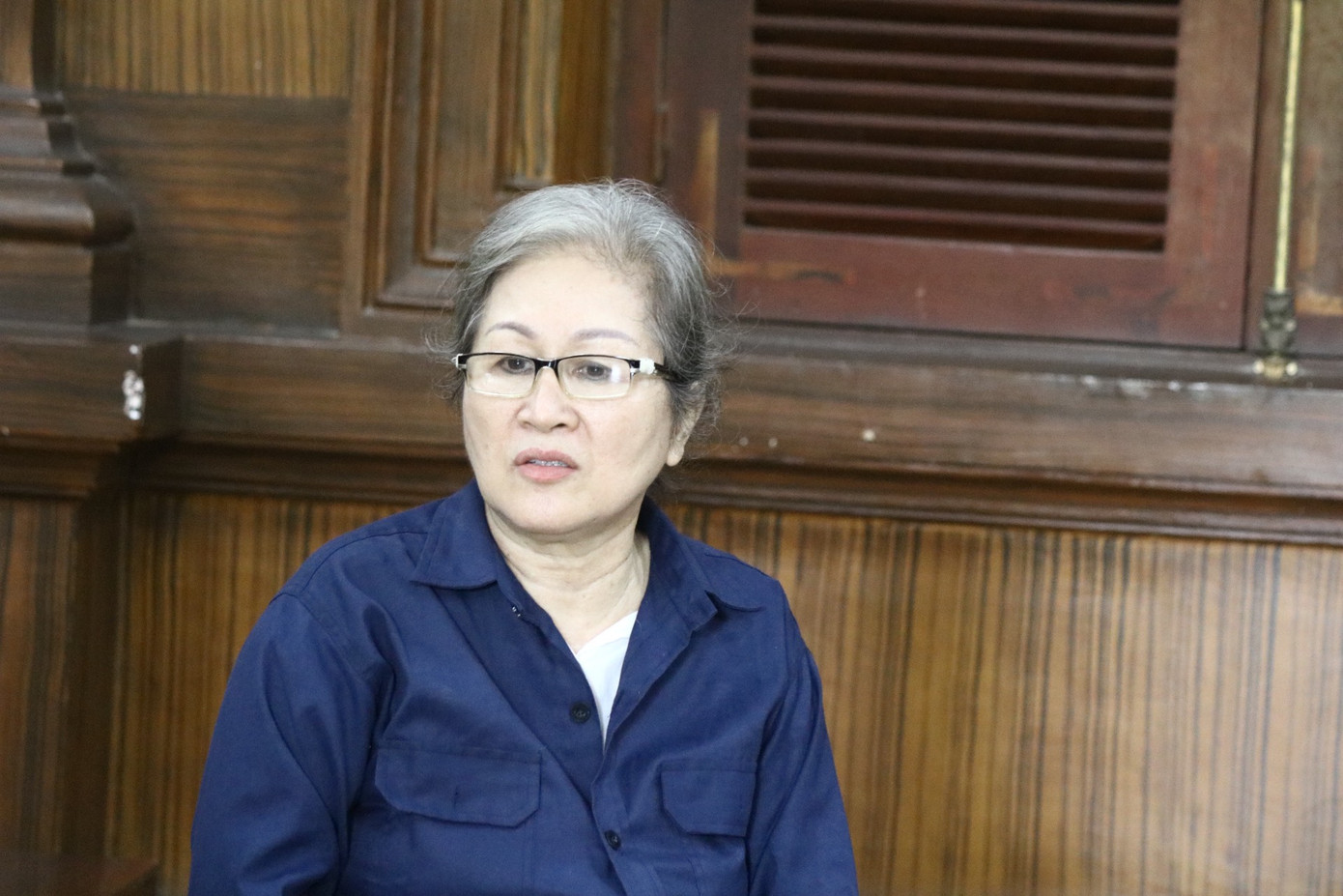 Bị cáo Trương Thị Tuyết tại phiên tòa.