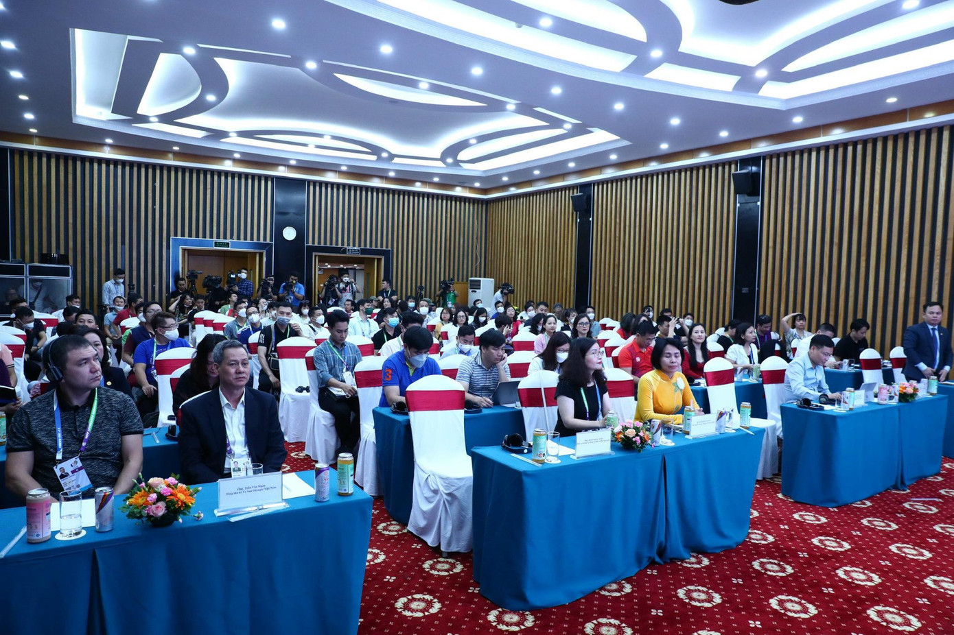 Hội nghị truyền thông quốc tế lần thứ 3 SEA Games 31 diễn ra tại Hà Nội sáng 20/5 thu hút sự tham dự của nhiều đơn vị truyền thông trong nước, quốc tế. Ảnh Như Ý